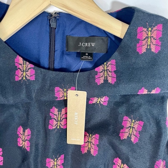 NWT J.Crew Butterfly Jacquard Sheath Dress - Picture 5 of 9